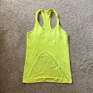 Lululemon Athletica Neon Yellow Tank Top